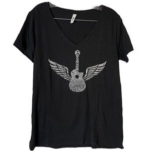 Word Art V-Neck T-shirt Amazing Grace